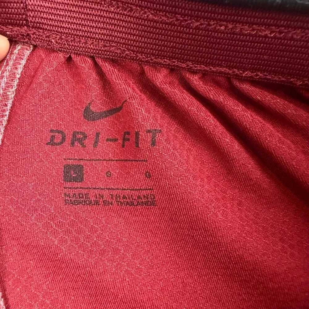 Nike Basketball Shorts Men's Large Red Dri-FIT Mesh Athletic Gym Training